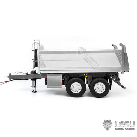LESU 1/14 full trailer dump truck trailer CNC bucket center hydraulic cylinder lifting LS-A0051-C