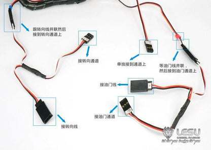 1/14 Truck dump truck LED light set Truck remote control model toy General Tamiya tractor LESU