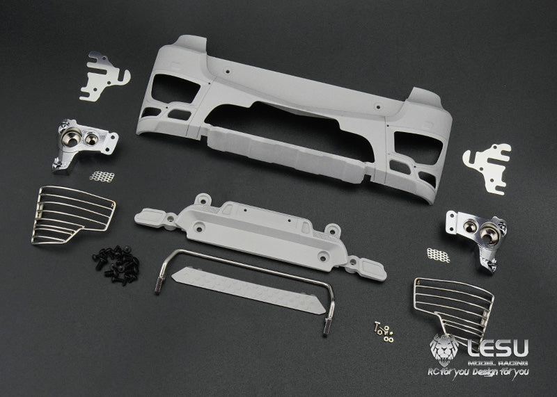 LESU 1/14 Truck Metal Chin Bumper AROCS 3363 3348 Mud Truck Shell RC Accessories