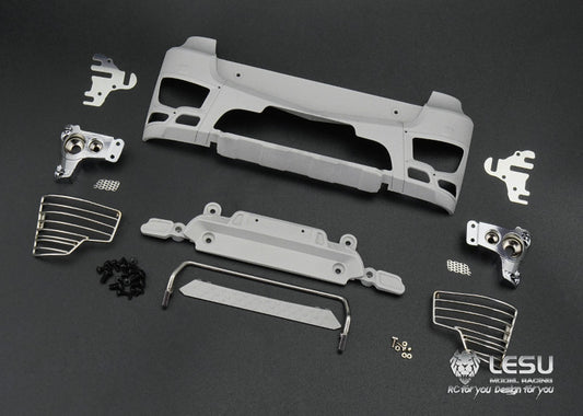 LESU 1/14 Truck Metal Chin Bumper AROCS 3363 3348 Mud Truck Shell RC Accessories