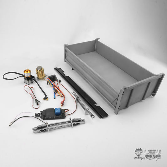 LESU1/14 Tamiya benz 3348 truck full drive 6X6 high torque hydraulic three-way dump truck dedicated dump bucket