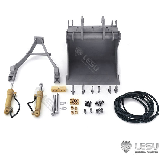 LESU 1/14 Engineering Hydraulic Excavator CAT 374F Modified Quick Change Hydraulic Grab Bucket Attachment