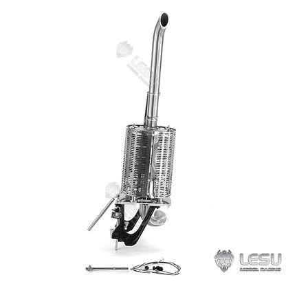 1/14 truck model metal toy F-16 exhaust chimney G-6159 Tamiya tractor LESU