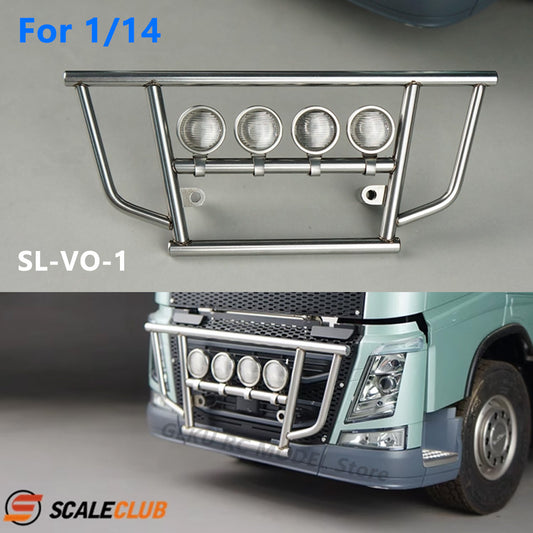 Scaleclub Model for Tamiya LESU 1/14 RC Truck Model Toy Metal Front Bumper with Light Upgrade Parts or DIY Modified Parts