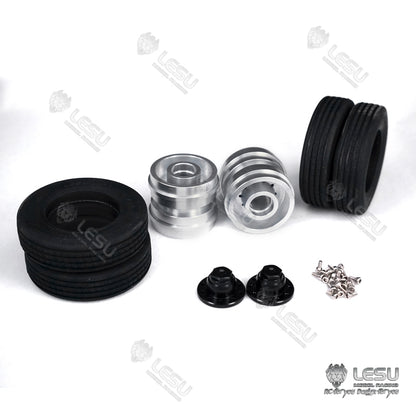 1/14 Truck 52MM Diameter Aluminum Alloy Wheel W-2020 Tamiya Tractor Semi-trailer Trailer DIY Model