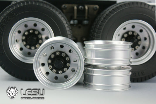 1/14 truck Maersk trailer aluminum alloy rear wheel hub W-2031 Tamiya trailer DIY mud head model LESU