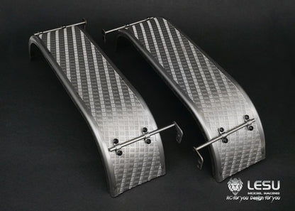 1/14 Truck Double Axle Fender S-1243 Rear Wheel Sand Plate Tamiya Mud Truck Dump Truck Model Accessories LESU