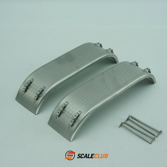Scaleclub Model Metal Stainless Steel Rear Wheel Fender DNB-LZ-1 for RC 1/14 Double Axle Dump Truck Upgrade Modification Parts