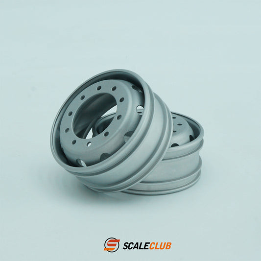 Scaleclub 1/14 Tamiya tractor truck dump truck classic 10 large round hole aluminum alloy wheel hub