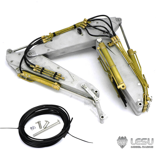 LESU 1/14 hydraulic remote control toy engineering machinery model PC360 excavator wheel excavator modified upgrade three-section hydraulic arm