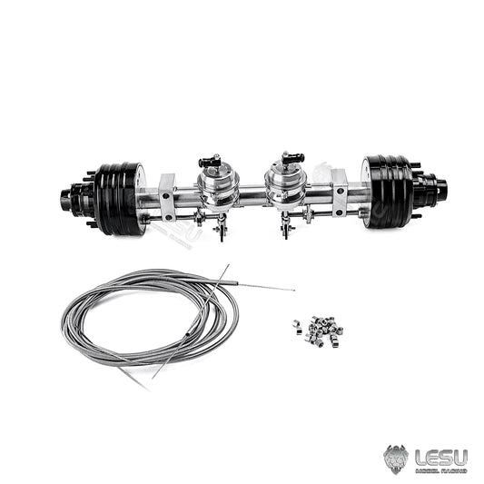 LESU 1/14 model drum brake non-powered two-wheel axle (brake state) Q-9072-A