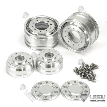 LESU 1/14 Tamiya tractor truck dump truck model aluminum alloy 10 holes front wide wheel hub W-2041