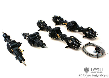 1/14 truck Tamiya tractor axle Q-911 small bridge egg series flange differential lock bridge mud head model LESU
