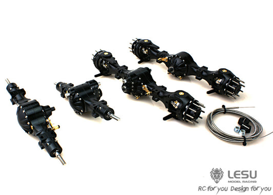 1/14 truck Tamiya tractor axle Q-911 small bridge egg series flange differential lock bridge mud head model LESU