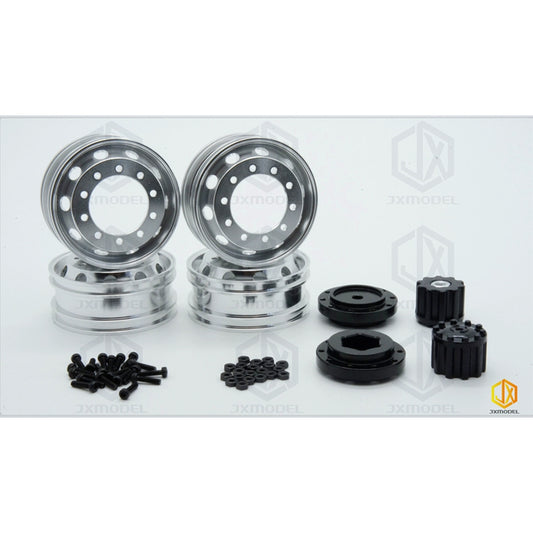 JXmodel Tamiya 1/14 tractor truck dump truck metal narrow wheel hub 10 small round hole aluminum alloy rim