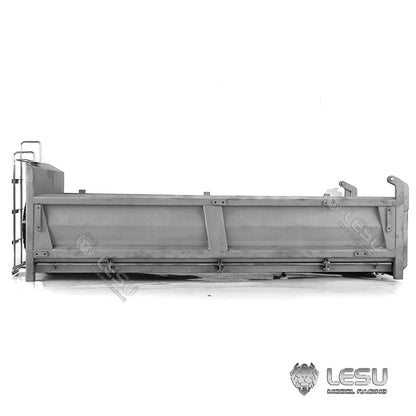 LESU 1/14 Tamiya MAN 8X8 hydraulic dump truck model modified stainless steel one-way bucket