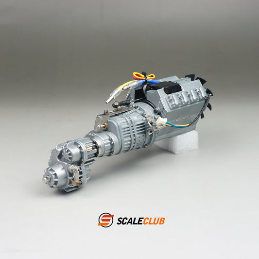 Scaleclub Metal 27T Front and Rear Differential Transfer Drive Integrated Gearbox Suitable for 1/14 RC Truck Model Toy Parts