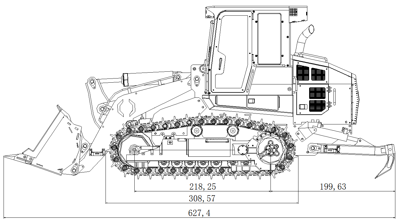 JDMODELJDM-188 1:14 crawler loader model remote control hydraulic loader model crawler forklift