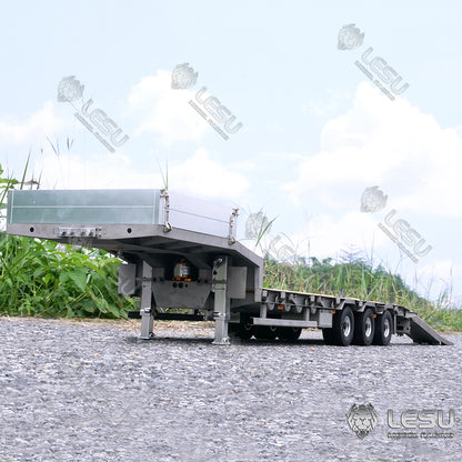 LESU 1/14 Tamiya hydraulic lift tailgate engineering trailer high load airbag suspension small wheel semi-trailer LS-A0020