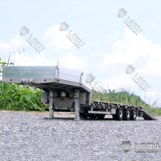 LESU 1/14 Tamiya hydraulic lift tailgate engineering trailer high load airbag suspension small wheel semi-trailer LS-A0020