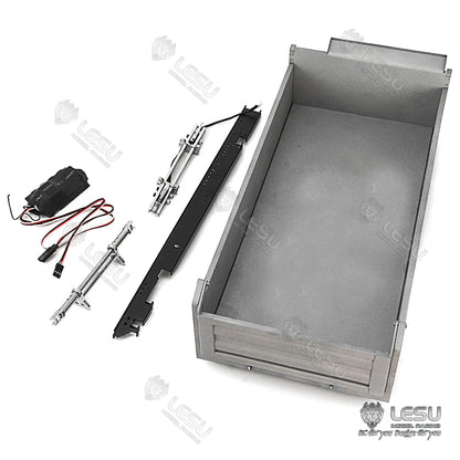 LESU1/14 Tamiya benz 3348 truck full drive 6X6 high torque hydraulic three-way dump truck dedicated dump bucket