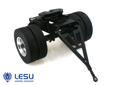 LESU 1/14 RC Truck Transfer Trailer Model Single Axle Trailer Dump Truck Accessories