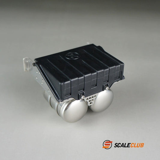 SCALECLUB B-MAN-1 For 1/14 tractor RC truck simulation battery box gas tank can open the lid metal upgrade decorative parts