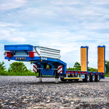 LESU 1/14 Tamiya engineering truck special semi-trailer hydraulic lift tailgate high load equipped with airbag suspension small wheel