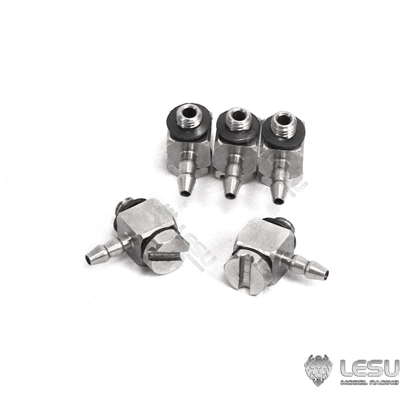 Hydraulic model modified stainless steel precision M3 thread bend straight through nozzle 2.5*1.5MM nylon oil pipe installation