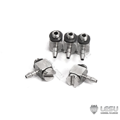 Hydraulic model modified stainless steel precision M3 thread bend straight through nozzle 2.5*1.5MM nylon oil pipe installation