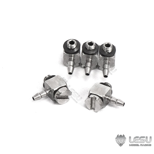 Hydraulic model modified stainless steel precision M3 thread bend straight through nozzle 2.5*1.5MM nylon oil pipe installation
