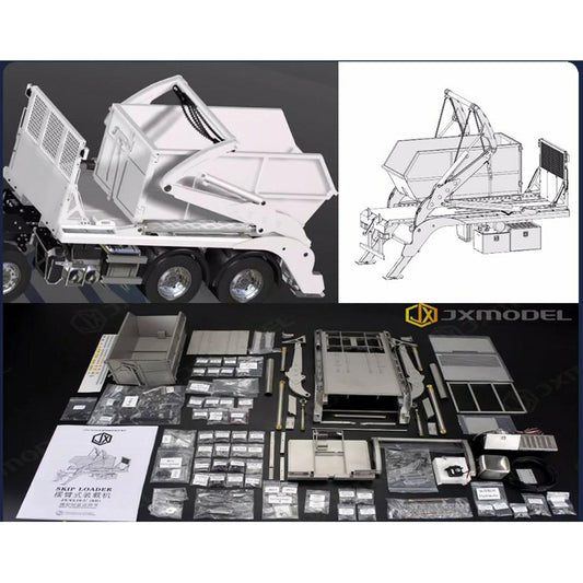 JXmodel 1/14 Four-way Valve Hydraulic Model JX-VL18 USkip Loaders Top Kit (without chassis)