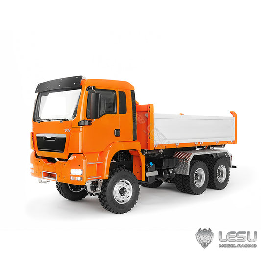 LESU 1/14 hydraulic three-way dump truck toy full drive 6X6 high torque dump truck