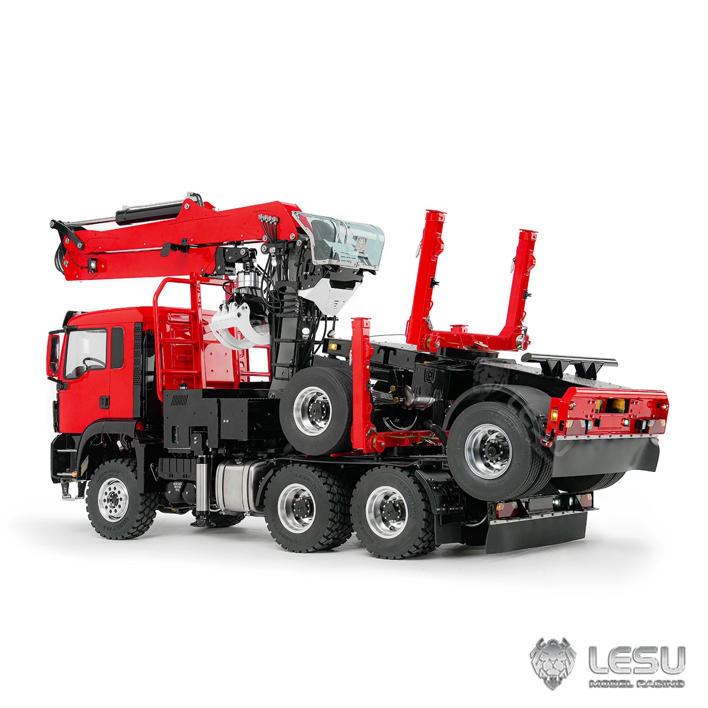 LESU 1/14 Truck-Mounted Log Grabber with Rotating Hydraulic Timber Crane - Simulation Engineering Vehicle LS-Z0073