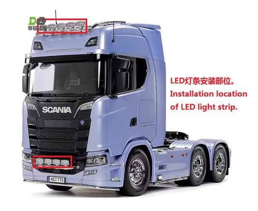 DG RC Tamiya 1/14 Scale Truck Parts: Headlights, Roof Lights, Spotlights (56368, 56371)