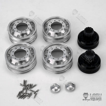 1/14 truck toy aluminum alloy front wheel hub wide tire W-2053 Tamiya tractor universal modified model accessories