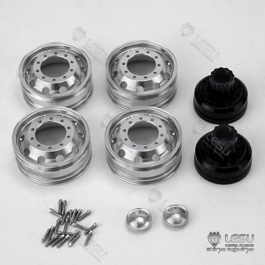 1/14 truck toy aluminum alloy front wheel hub wide tire W-2053 Tamiya tractor universal modified model accessories