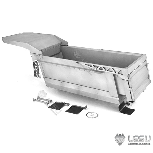 LESU 1/14 Tamiya truck remote control model toy hydraulic front cylinder 8*8 dump truck modified metal container