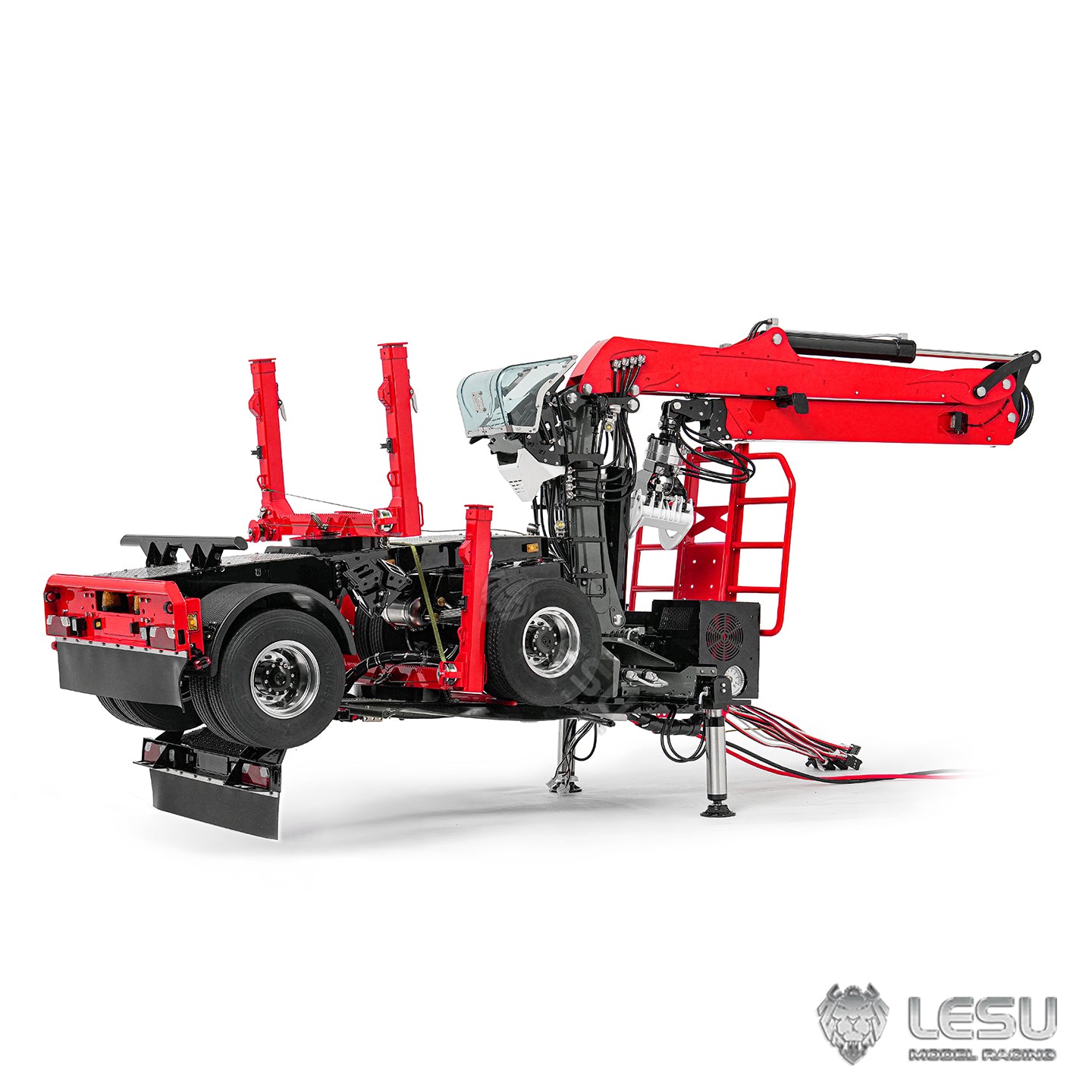 LESU 1/14 Truck-Mounted Log Grabber with Rotating Hydraulic Timber Crane - Simulation Engineering Vehicle LS-Z0073