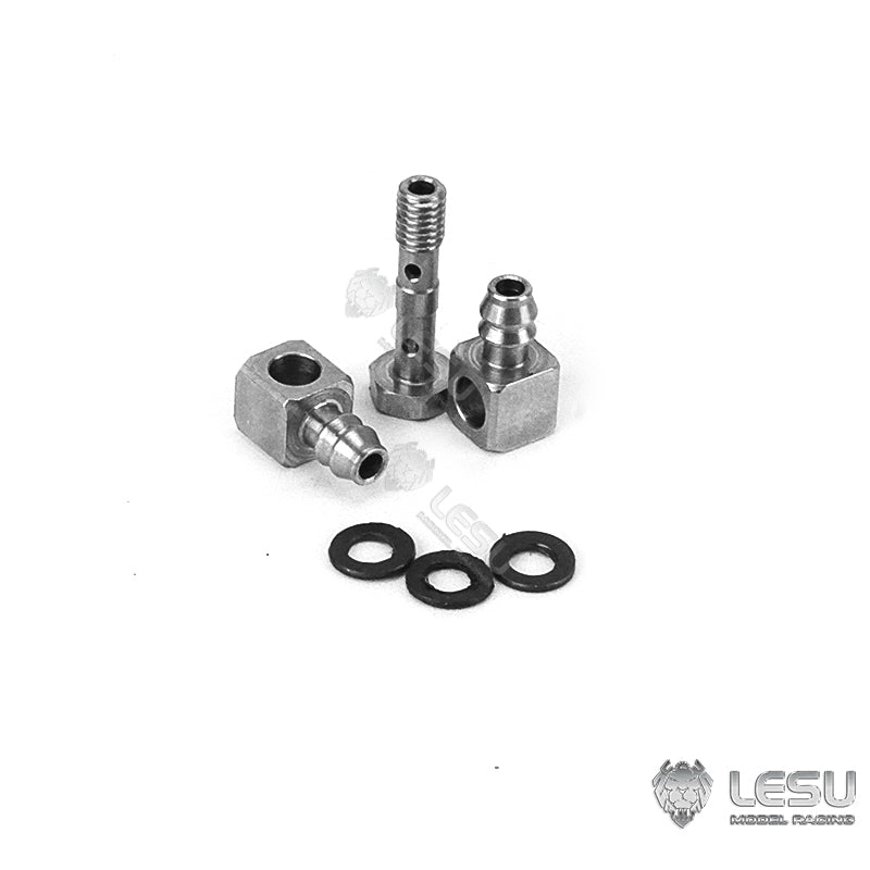 Hydraulic model modified stainless steel precision M3 threaded joint elbow nozzle nylon oil pipe installation LESU