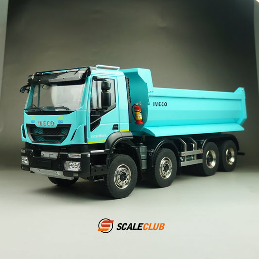 Scaleclub model 1/14 Iveco hydraulic dump truck 8X8 RTR with paint to play
