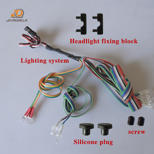 JDMODEL 1/14 Remote Control Hydraulic Metal Excavator Model Lighting System JDM-106A
