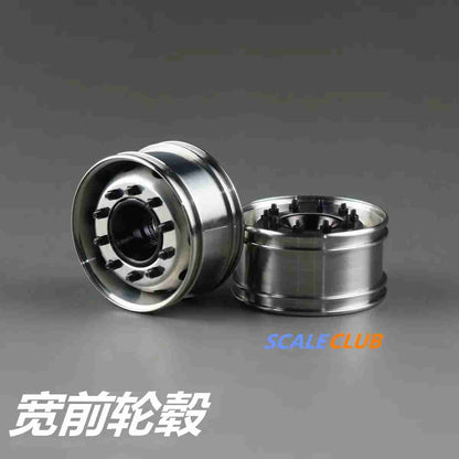 SCALECLUB Tamiya 1:14 tractor mud head universal upgrade metal front wide wheel narrow wheel