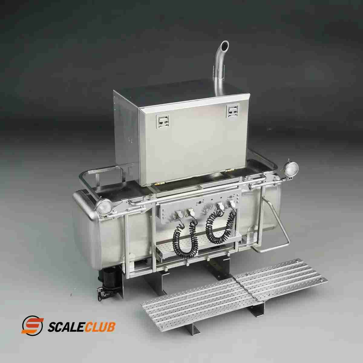 SCALECLUB Tamiya trailer truck heavy trailer equipment rack tool box spare fuel tank MAN Scania benz
