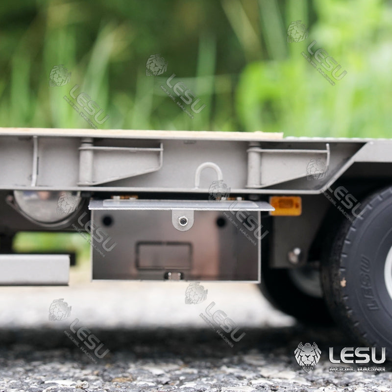 LESU 1/14 Tamiya hydraulic lift tailgate engineering trailer high load airbag suspension small wheel semi-trailer LS-A0020