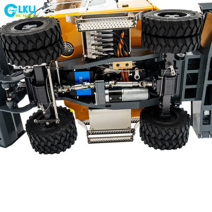 CUT 1/14 RC Hydraulic Wheeled Excavator LR914 8-ways Valve RTR Metal Remote Control 4*4 Digger Model Axle Lock Flysky PL18EV Lite