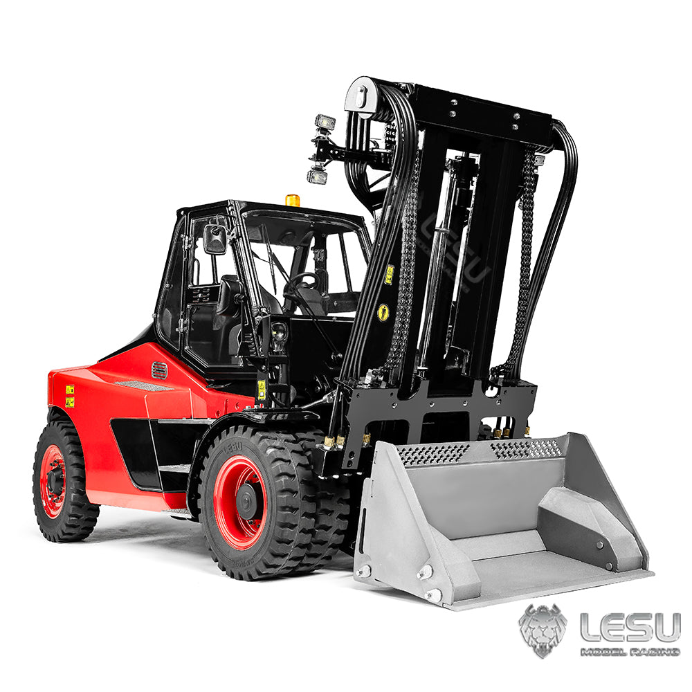 LESU 1/14 Simulation Heavy Forklift Model Toy Aoue-LD160S Forklift Attachment Collection