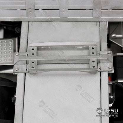 LESU 1/14 Tamiya Volvo FH16 truck model toy truck flatbed wood loaded tree cargo compartment with LED lights and winch
