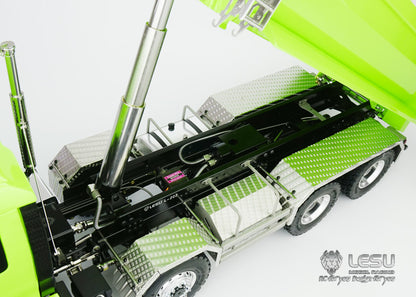 LESU 1/14 Tamiya Truck with new central differential differential lock bridge 8X8U bucket hydraulic dump truck model