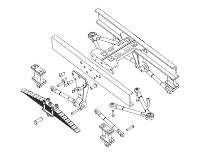 1/14 Truck Heavy Load Rear Suspension Assembly X-8019 Tamiya Tractor Mud Head Upgrade Modified Accessories LESU Model